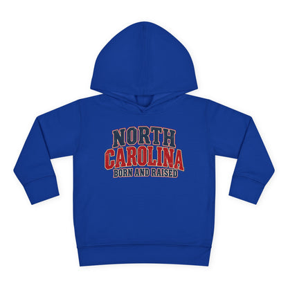 North Carolina Born and Raised Vintage Americana Unisex Toddler Pullover Fleece Hoodie