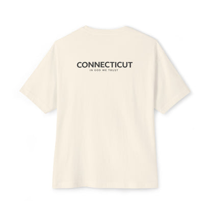 Connecticut All State In God We Trust Unisex Casual Oversized Boxy Tee