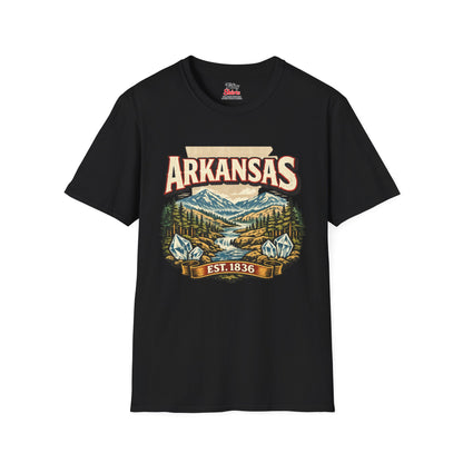 Vintage Arkansas Heritage Unisex Softstyle T Shirt State Pride Graphic Tee Collections FS03