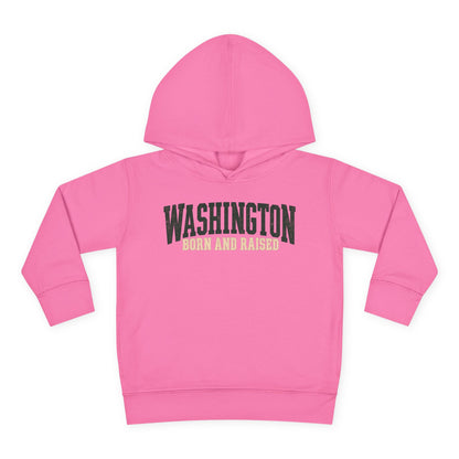 Washington Born and Raised Pacific Northwest Heritage Unisex Toddler Pullover Fleece Hoodie