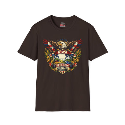 Iowa Americana Eagle Unisex Softstyle T Shirt State Pride Graphic Tee Collections FS03
