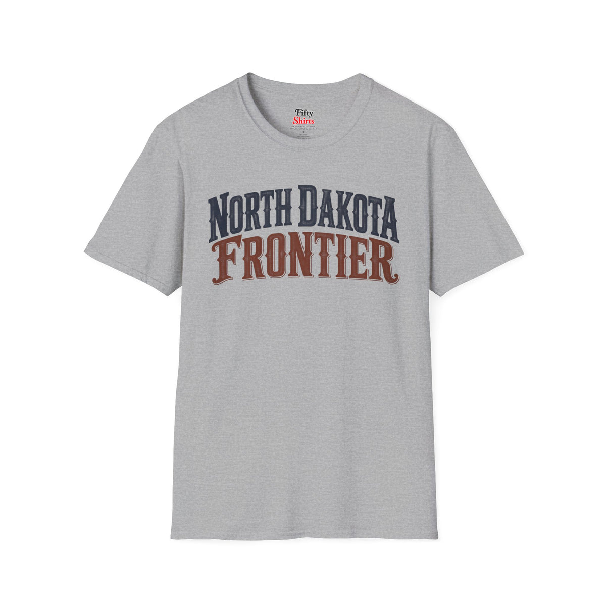 North Dakota Frontier Unisex Softstyle T Shirt State Name Graphic Tee