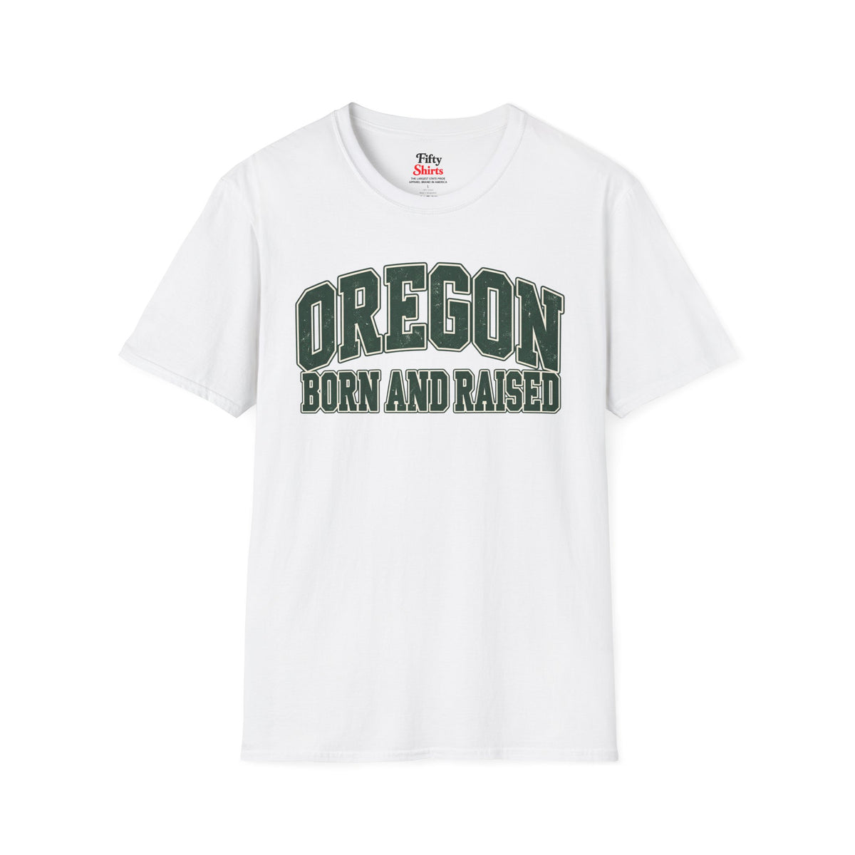 Oregon Born and Raised Unisex Softstyle T Shirt State Name Graphic Tee