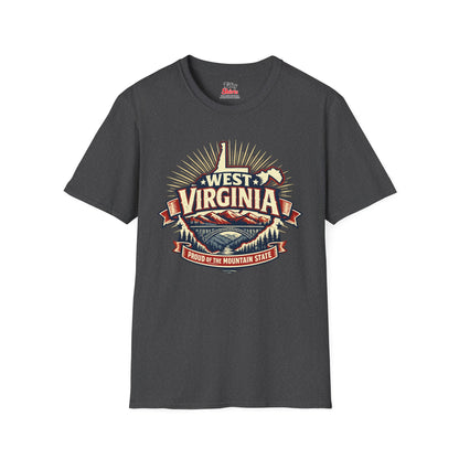 West Virginia State Pride Unisex Softstyle T Shirt State Pride Graphic Tee Collections FS03
