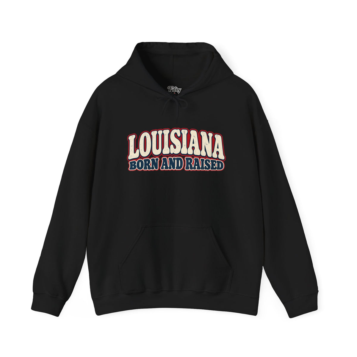 Louisiana Born and Raised Retro Southern Unisex Hoodie Graphic