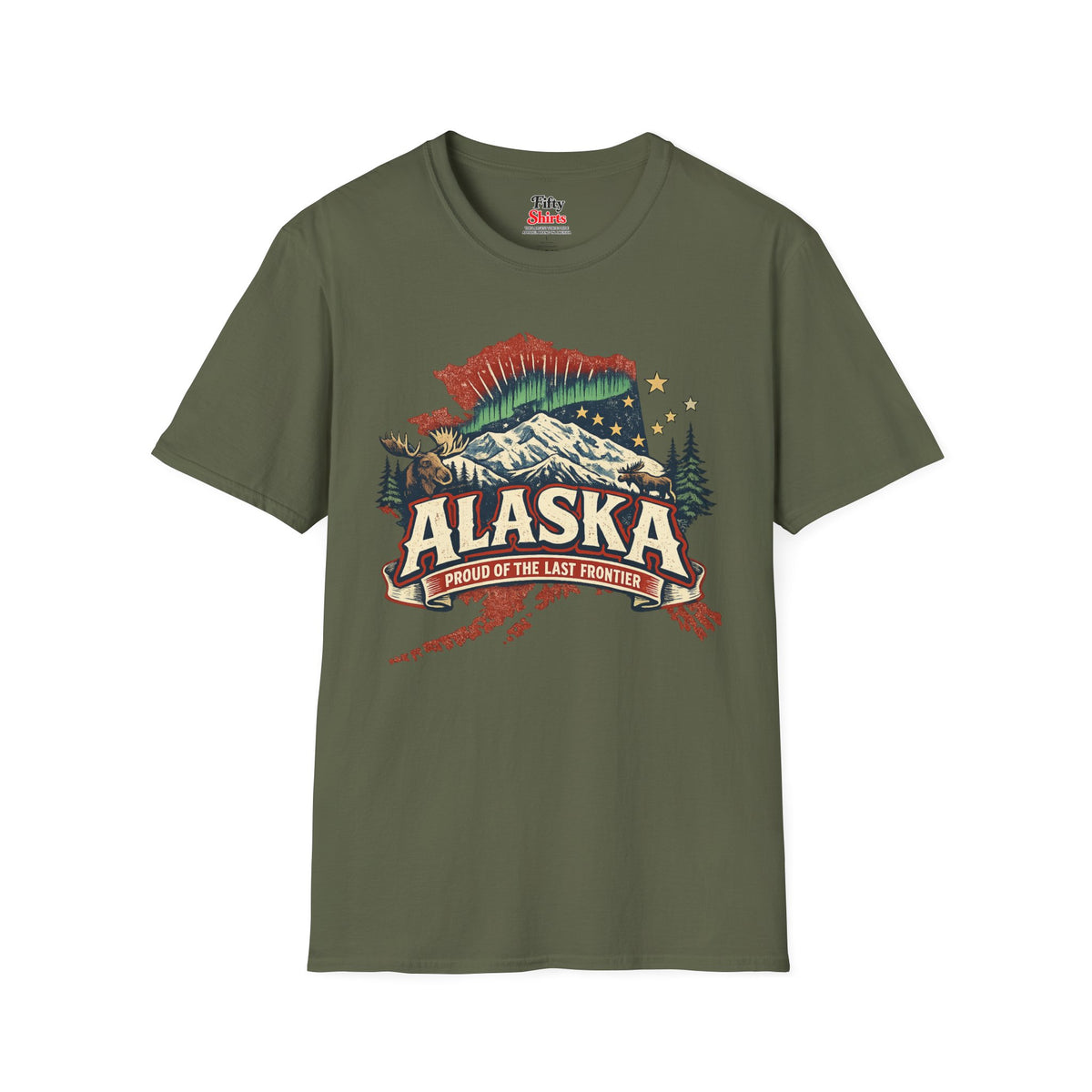 Alaska State Pride Unisex Softstyle T Shirt State Pride Graphic Tee Collections FS03