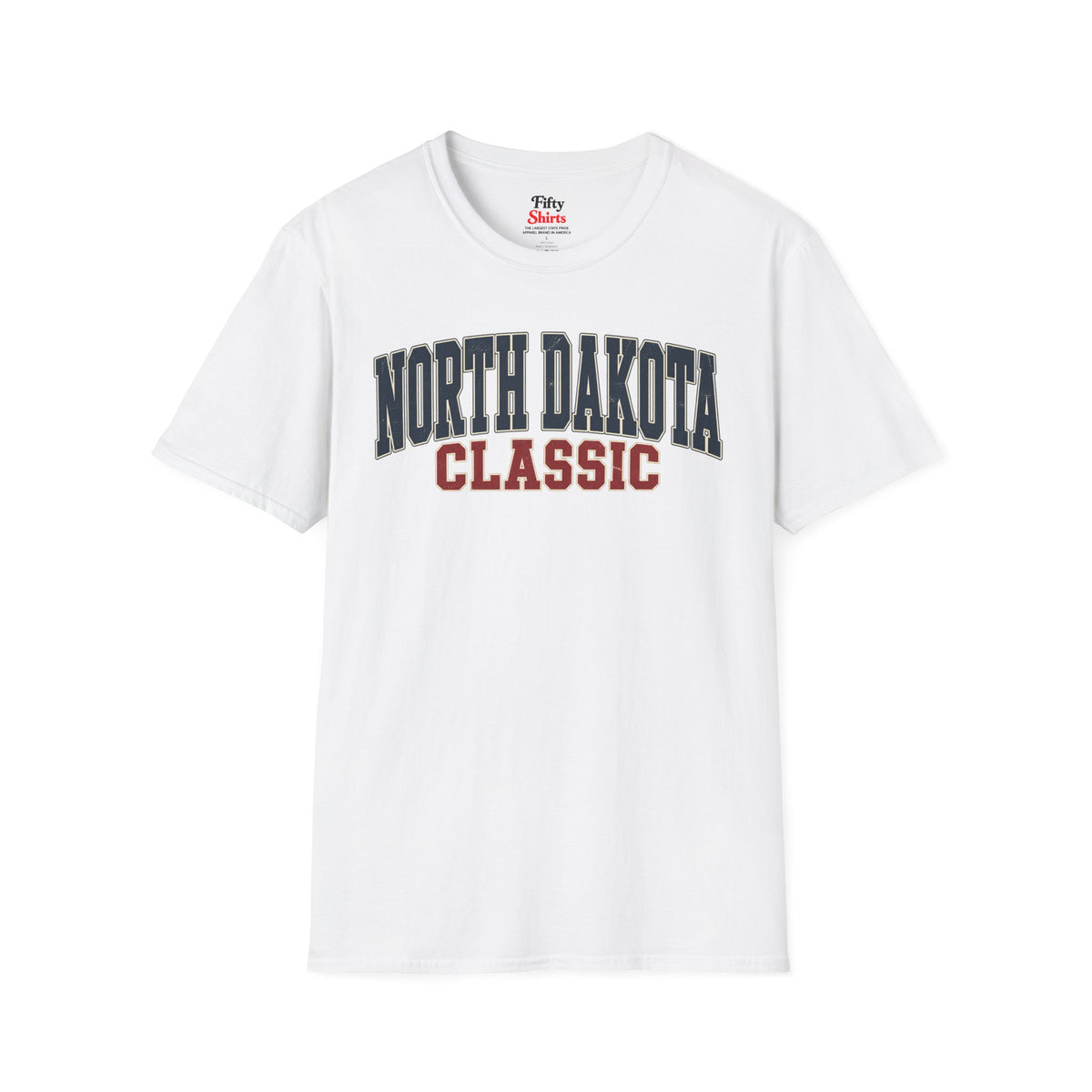 North Dakota Classic Unisex Softstyle T Shirt State Name Graphic Tee