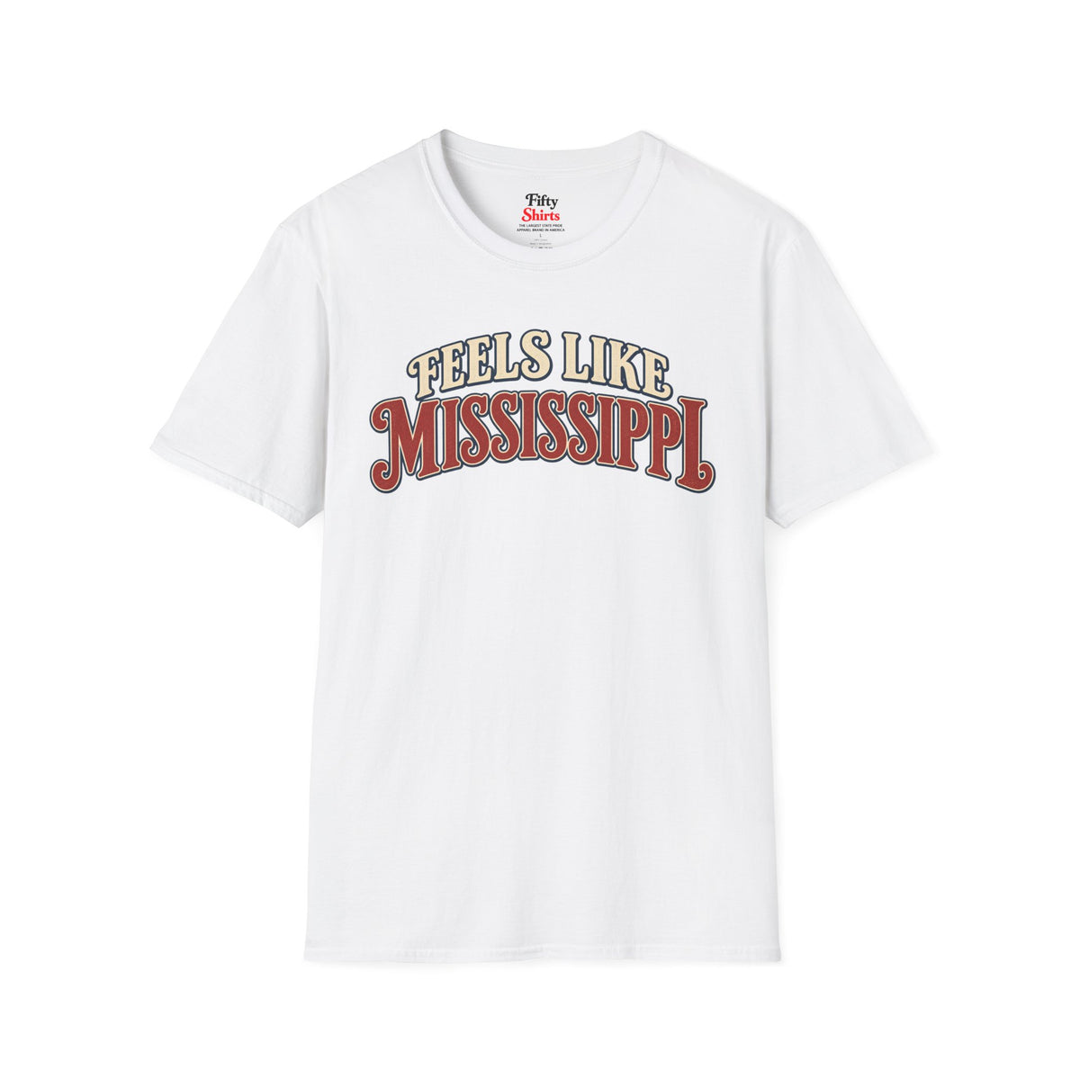 Feels Like Mississippi Unisex Softstyle T Shirt State Name Graphic Tee
