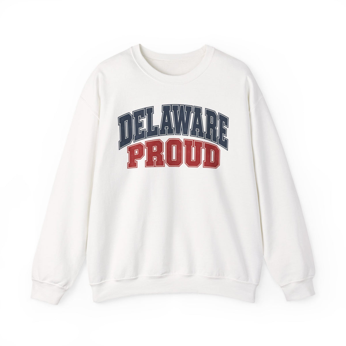 Delaware Proud Unisex Crewneck Sweatshirt State Name Graphic