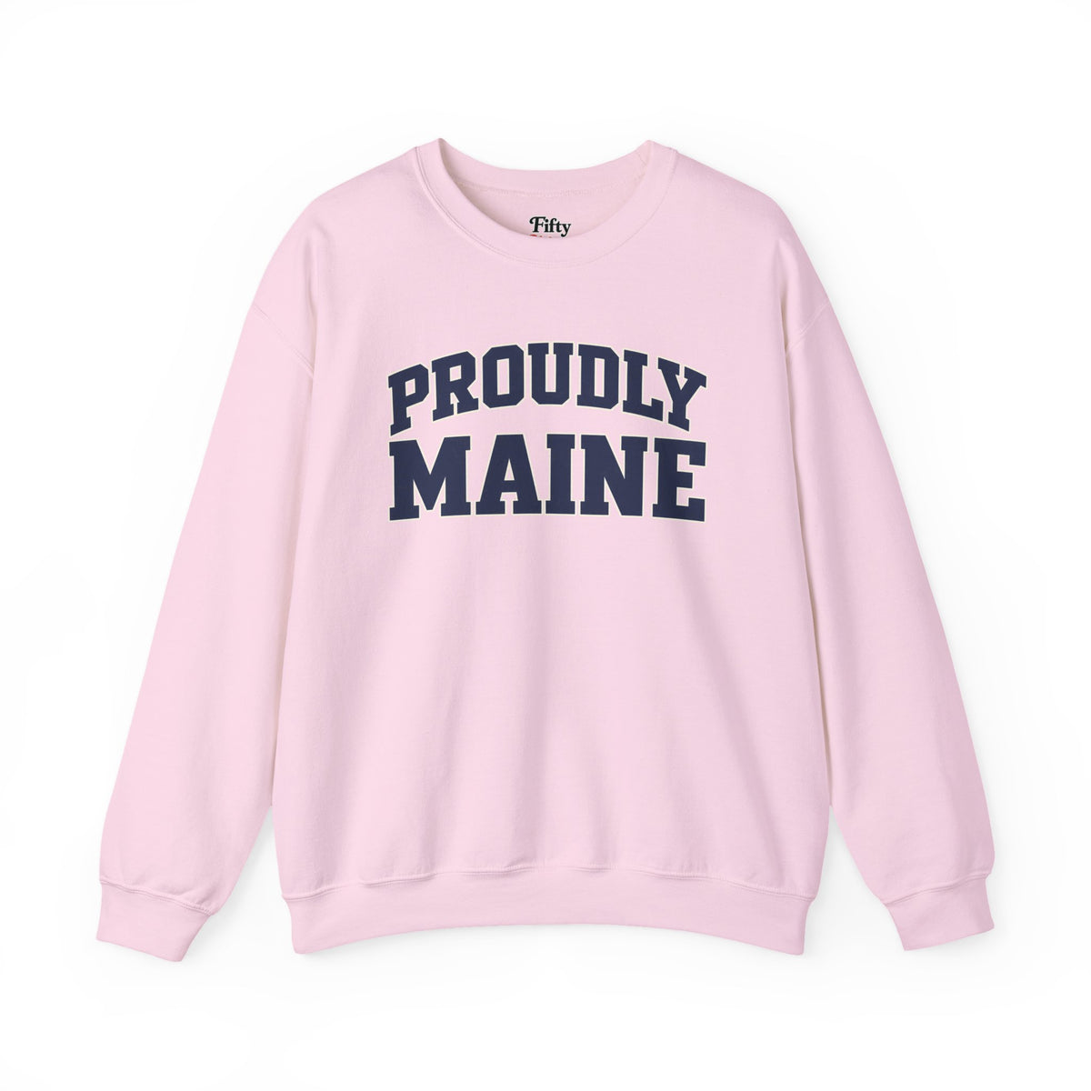 Proudly Maine Unisex Crewneck Sweatshirt State Name Graphic