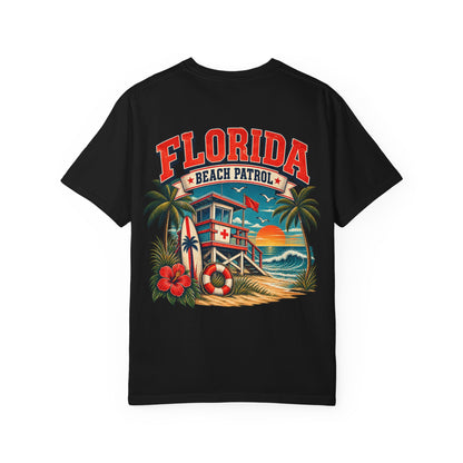 Florida Beach Patrol  Unisex Comfort Color 1717 Streetwear Graphic Tee