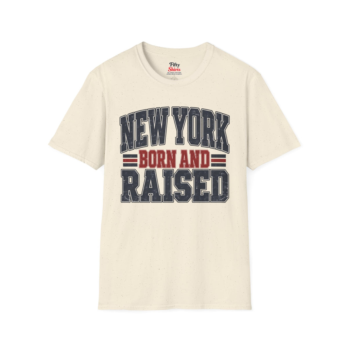 New York Born And Raised Unisex Softstyle T Shirt State Name Graphic Tee