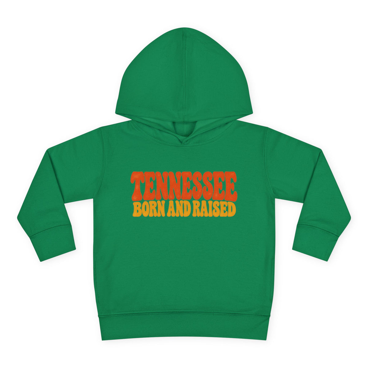 Tennessee Born and Raised Retro 1970s Unisex Toddler Pullover Fleece Hoodie