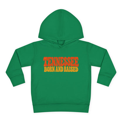 Tennessee Born and Raised Retro 1970s Unisex Toddler Pullover Fleece Hoodie