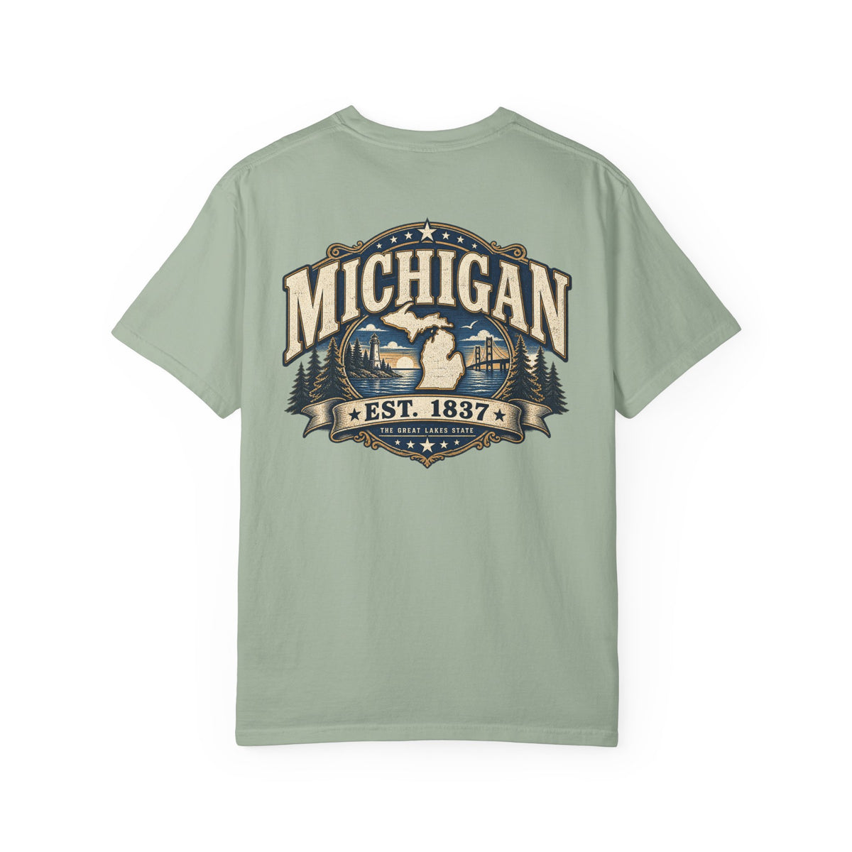 Michigan Established 1837 Unisex Comfort Color 1717 Streetwear Graphic Tee