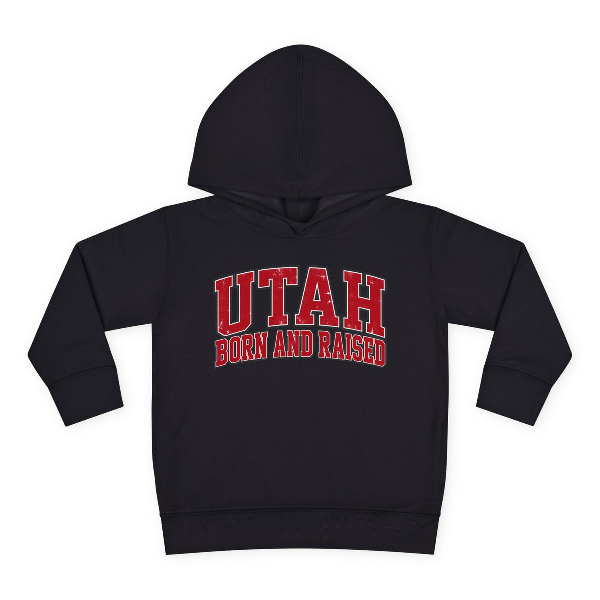 Utah Born and Raised Collegiate Classic Unisex Toddler Pullover Fleece Hoodie