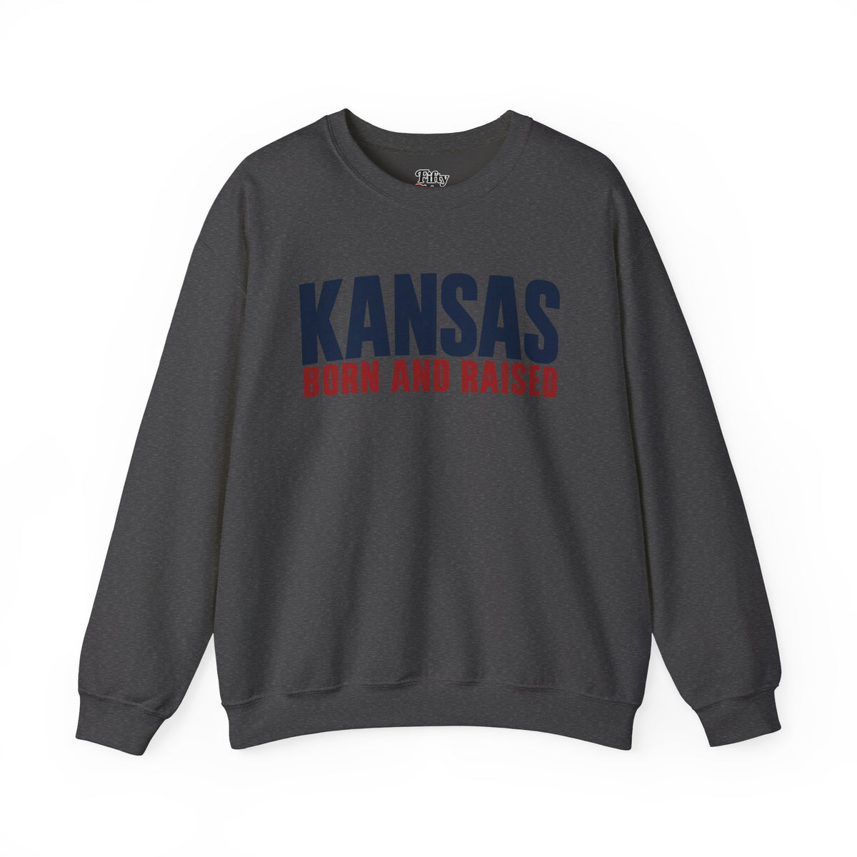 Kansas Born and Raised Modern Heritage Unisex Sweatshirt Graphic
