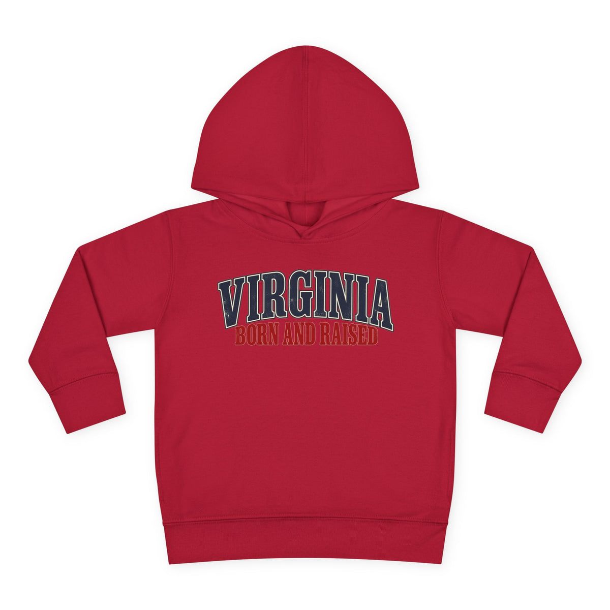 Virginia Born and Raised Southern Heritage Unisex Toddler Pullover Fleece Hoodie