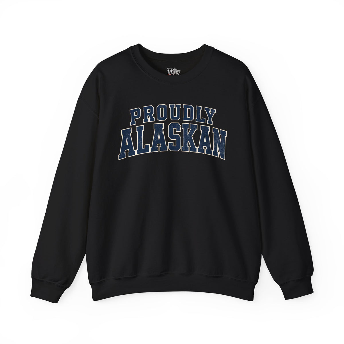 Proudly Alaskan Alaska Unisex Crewneck Sweatshirt State Name Graphic