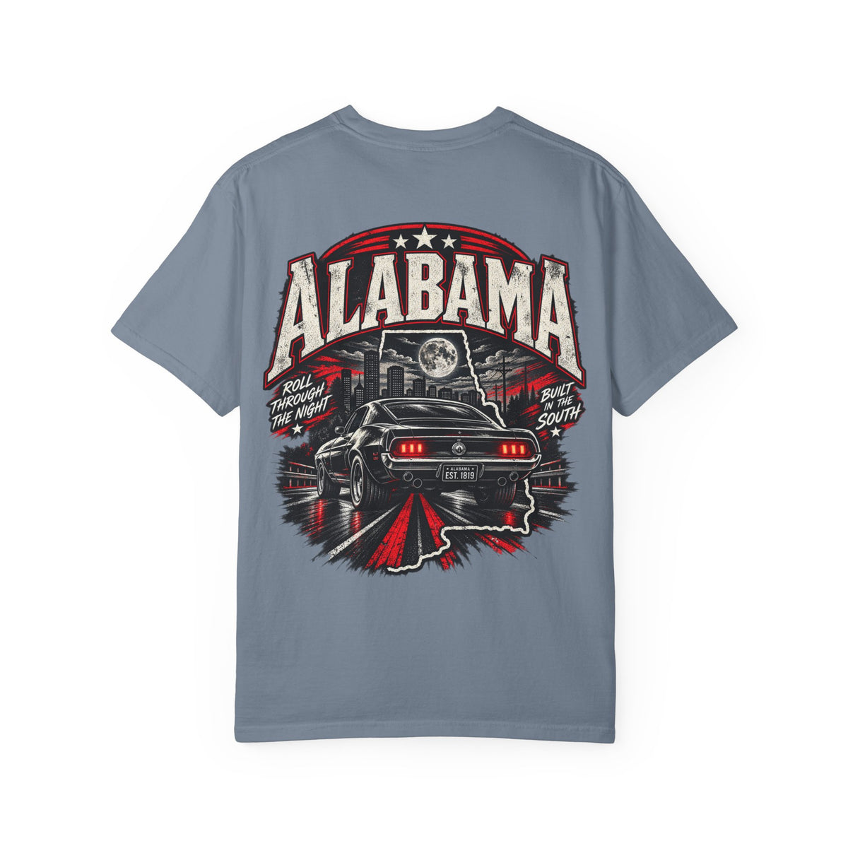 Alabama Night Drive Unisex Comfort Color 1717 Streetwear Graphic Tee