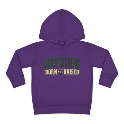 Oregon Born and Raised Rustic Pacific Northwest Unisex Toddler Pullover Fleece Hoodie
