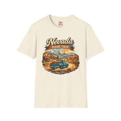 Nevada Road Trip Unisex Softstyle T Shirt State Pride Graphic Tee Collections FS03