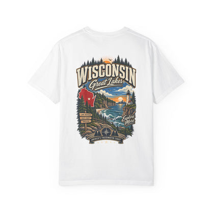 Wisconsin Great Lakes Unisex Comfort Color 1717 Streetwear Graphic Tee