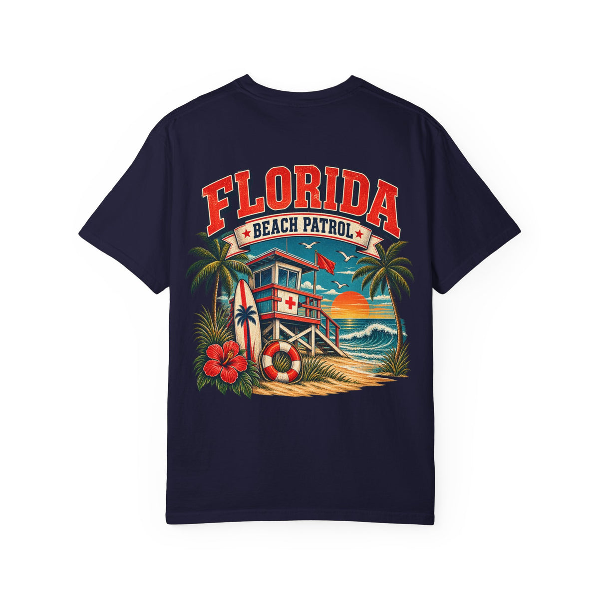 Florida Beach Patrol  Unisex Comfort Color 1717 Streetwear Graphic Tee