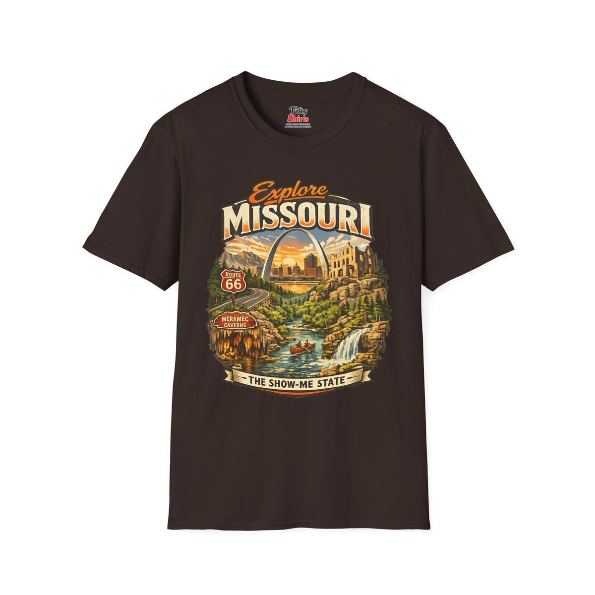 Explore Missouri Unisex Softstyle T Shirt State Pride Graphic Tee Collections FS03