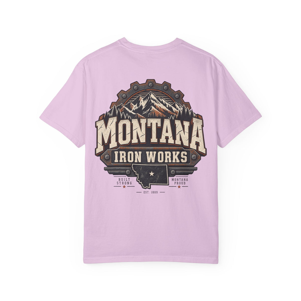 Montana Iron Works Unisex Comfort Color 1717 Streetwear Graphic Tee