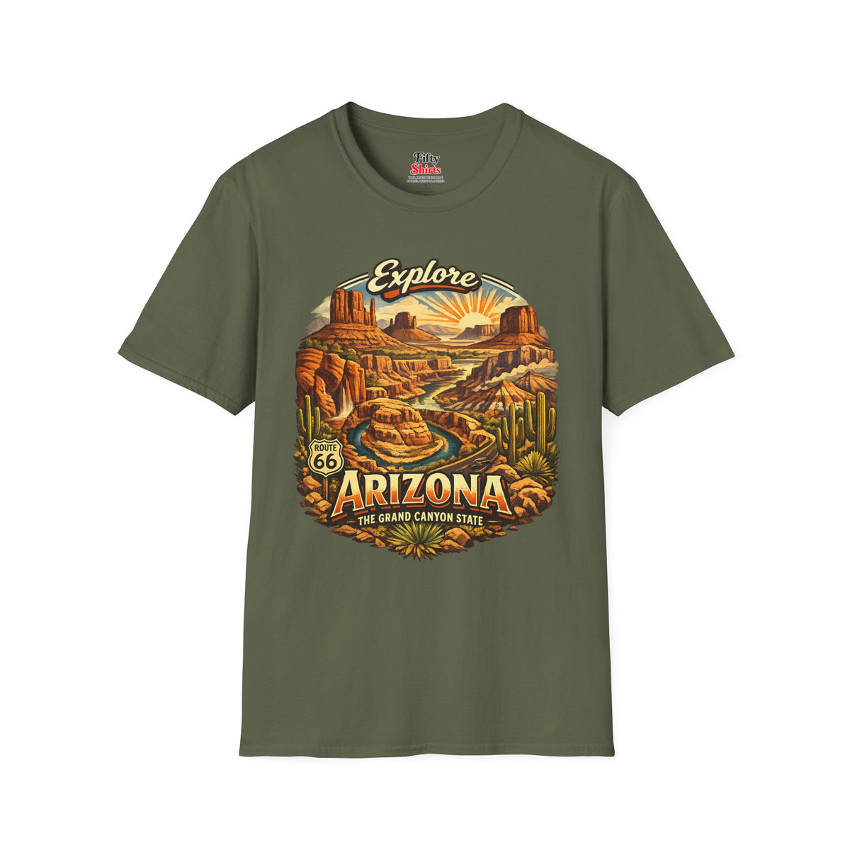 Explore Arizona Heritage Unisex Softstyle T Shirt State Pride Graphic Tee Collections FS03