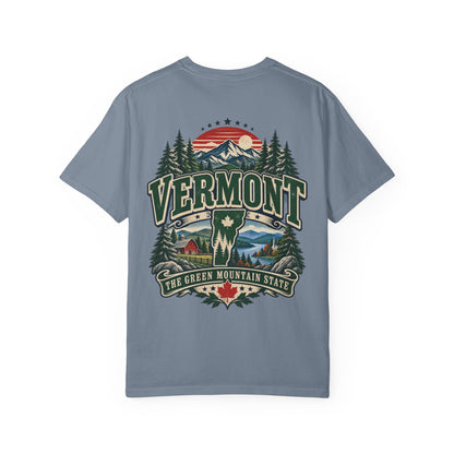 Vermont the Green Mountain State Unisex Comfort Color 1717 Streetwear Graphic Tee