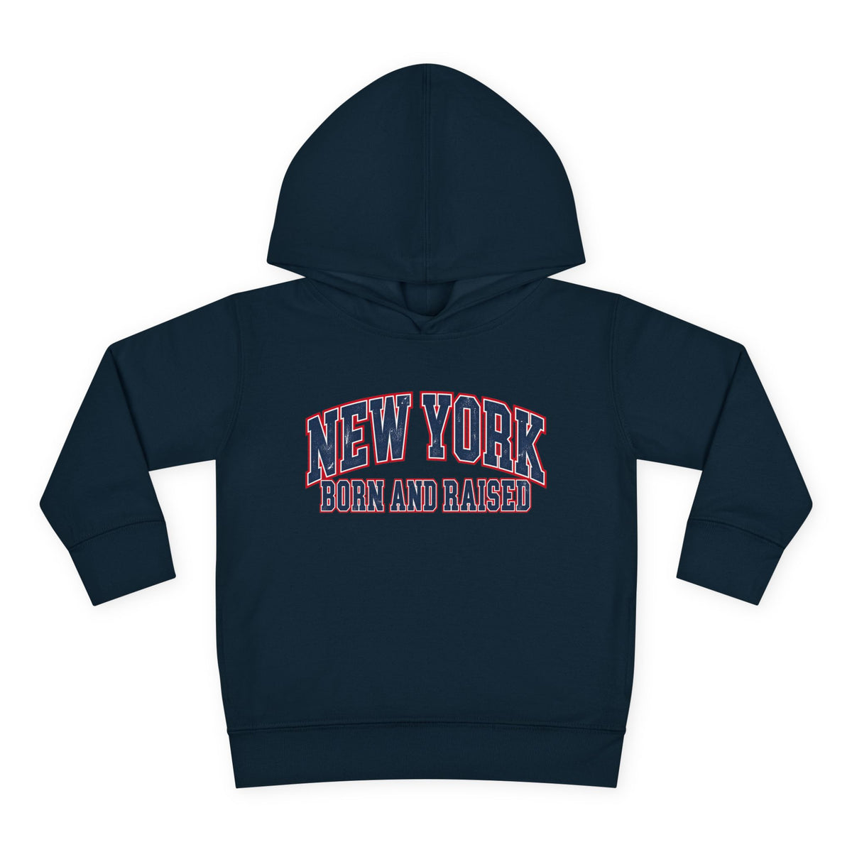New York Born and Raised Vintage Athletic Heritage Unisex Toddler Pullover Fleece Hoodie Graphic