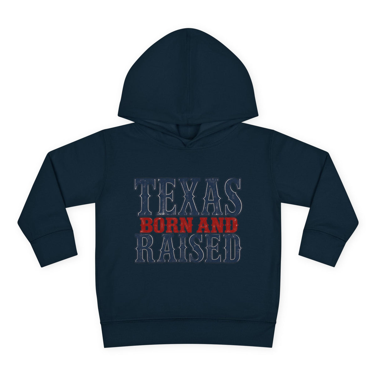 Texas Born and Raised Classic Heritage Unisex Toddler Pullover Fleece Hoodie