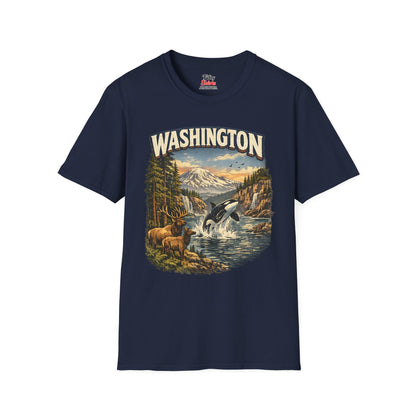 Washington Wildlife Unisex Softstyle T Shirt State Pride Graphic Tee Collections FS03