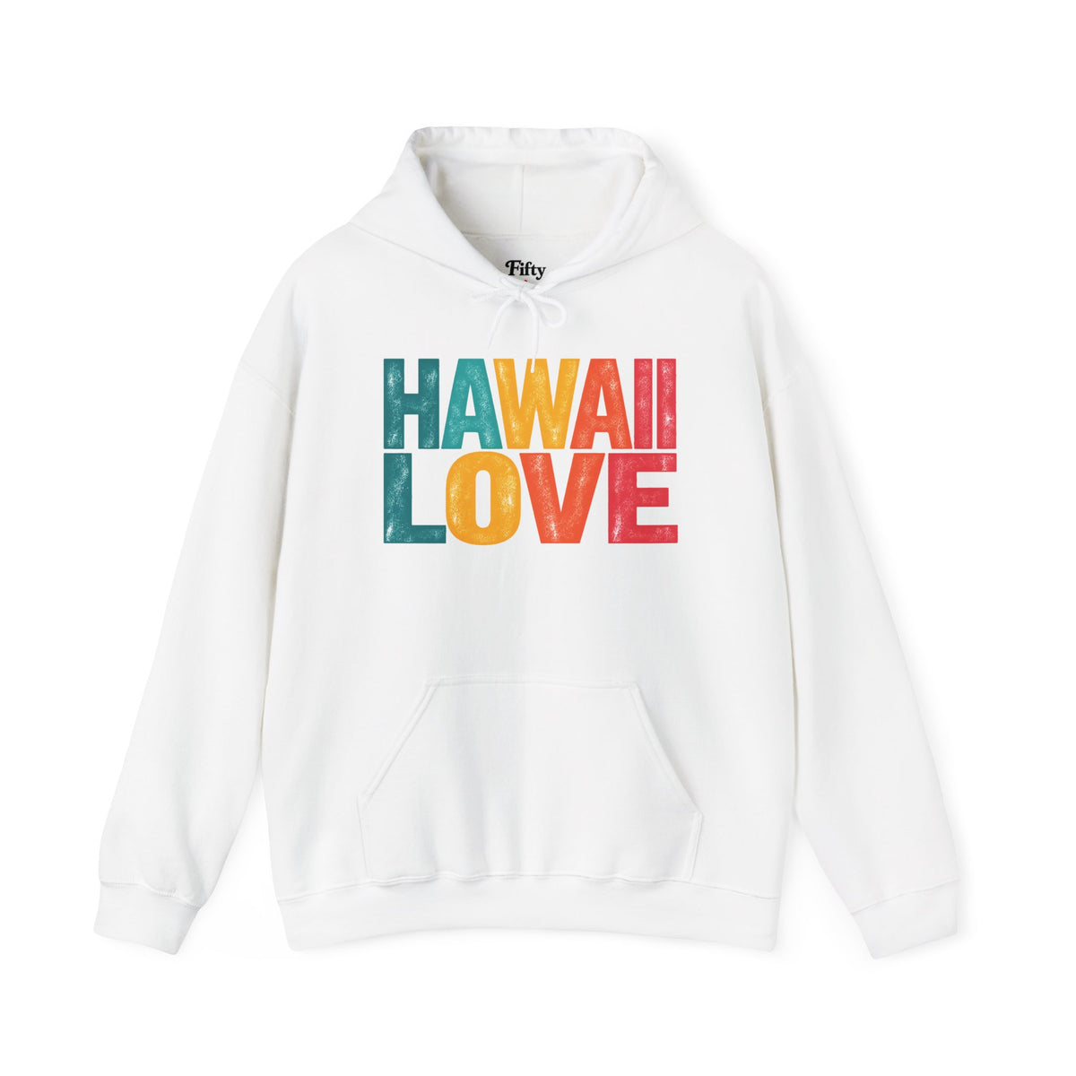 Hawaii Love Unisex Hoodie State Name Graphic