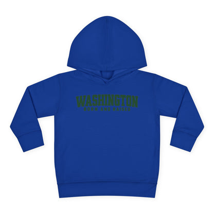 Washington Born and Raised Minimal Modern Unisex Toddler Pullover Fleece Hoodie