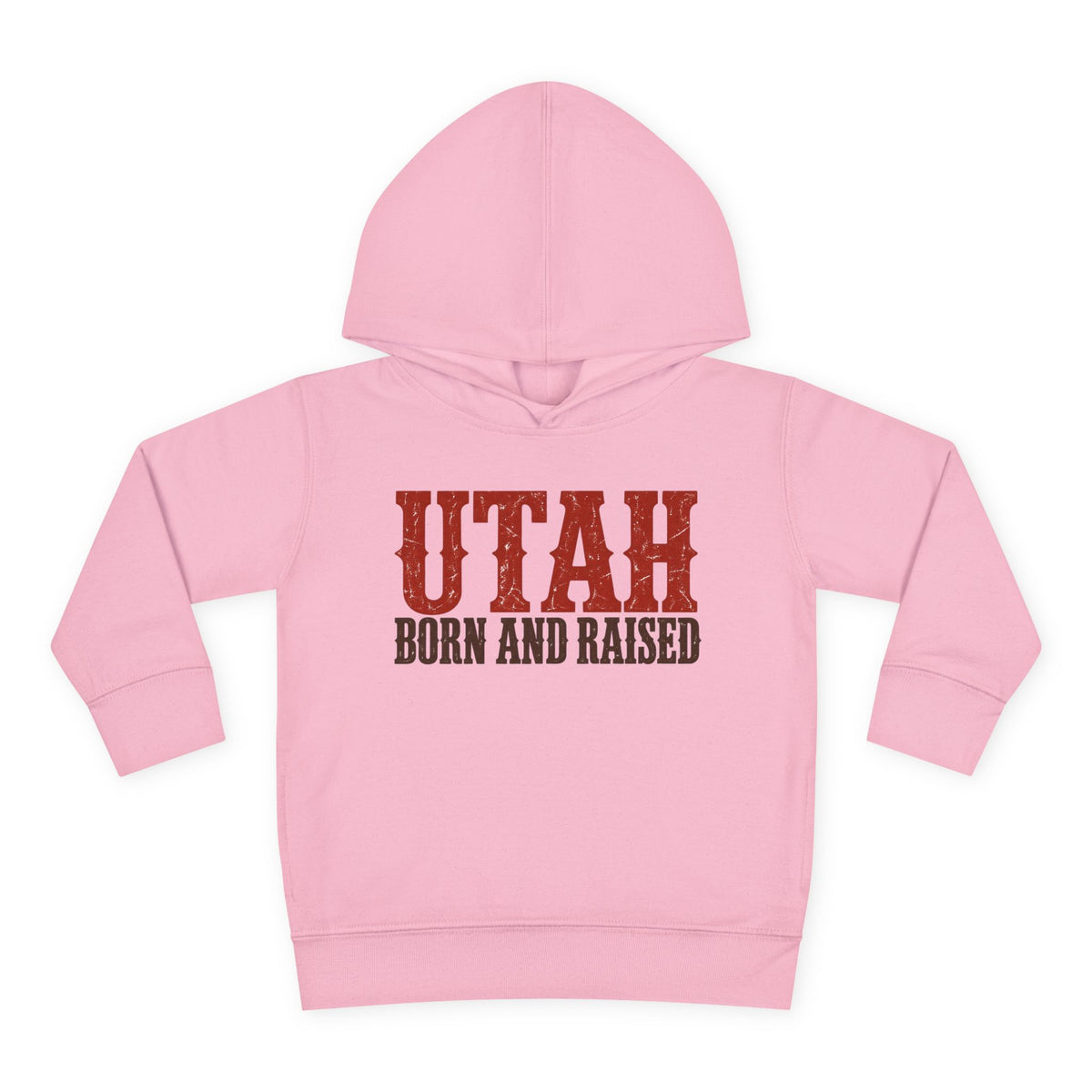 Utah Born and Raised Western Heritage Unisex Toddler Pullover Fleece Hoodie