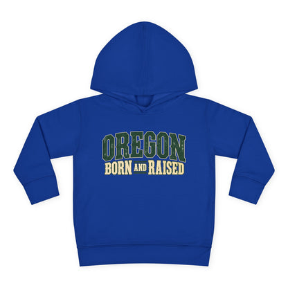 Oregon Born and Raised Pacific Northwest Americana Unisex Toddler Pullover Fleece Hoodie