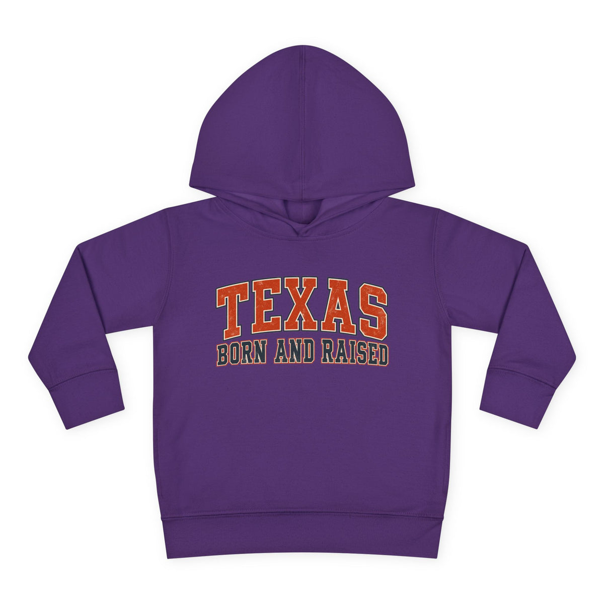 Texas Born and Raised Collegiate Unisex Toddler Pullover Fleece Hoodie