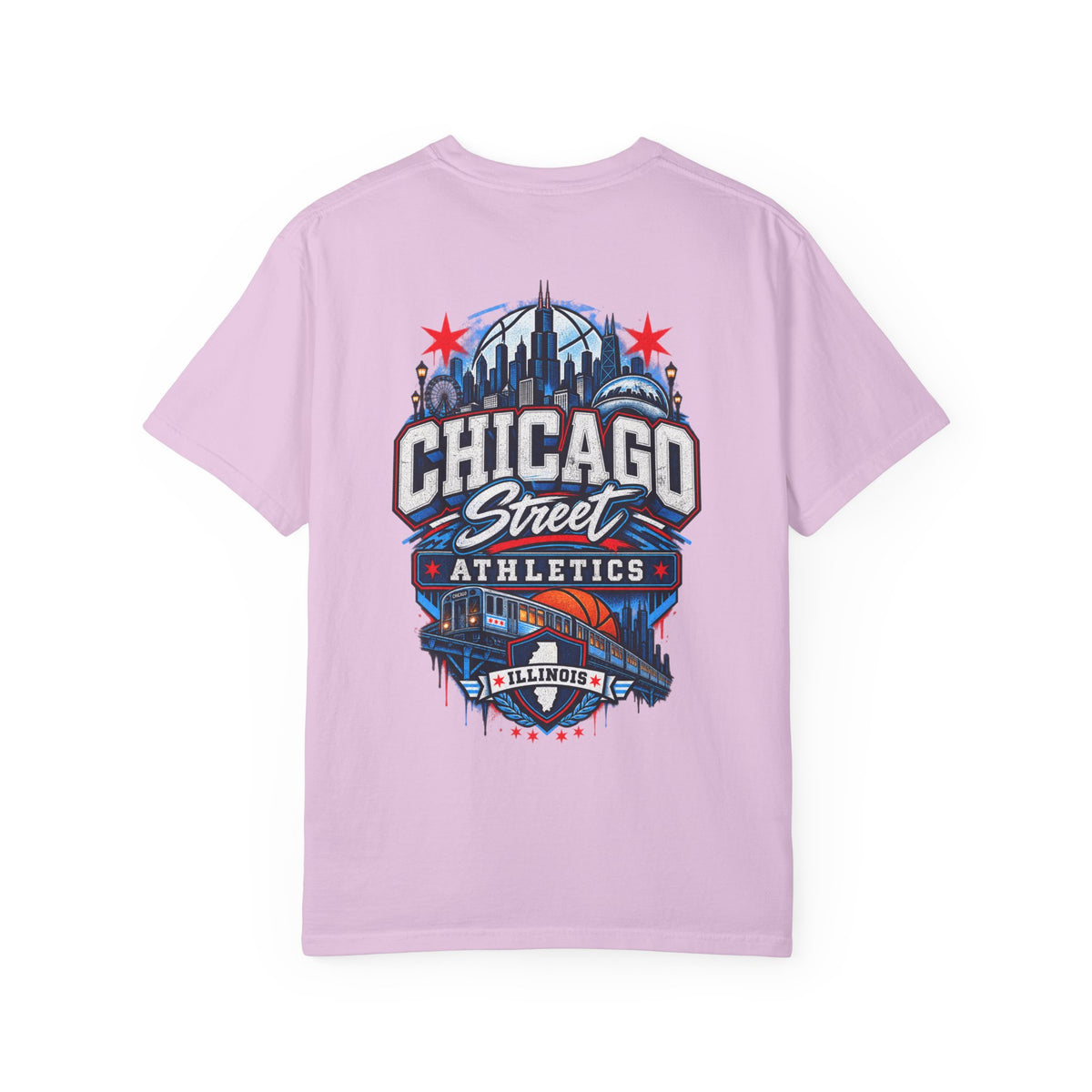 Chicago Illinois Street Athletics Unisex Comfort Color 1717 Streetwear Graphic Tee