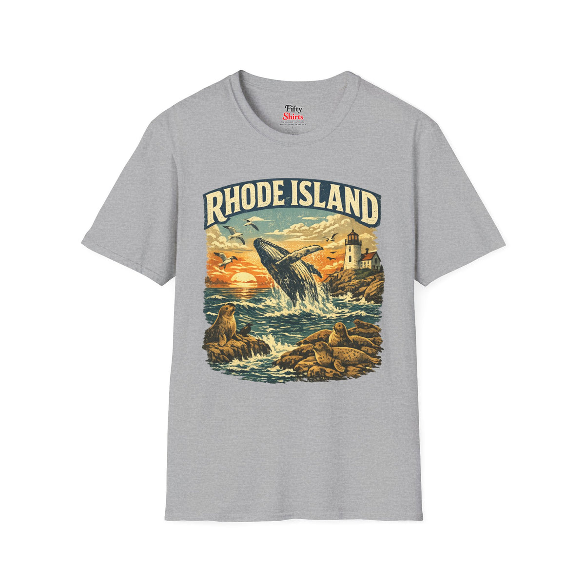 Rhode Island Wildlife Unisex Softstyle T Shirt State Pride Graphic Tee Collections FS03
