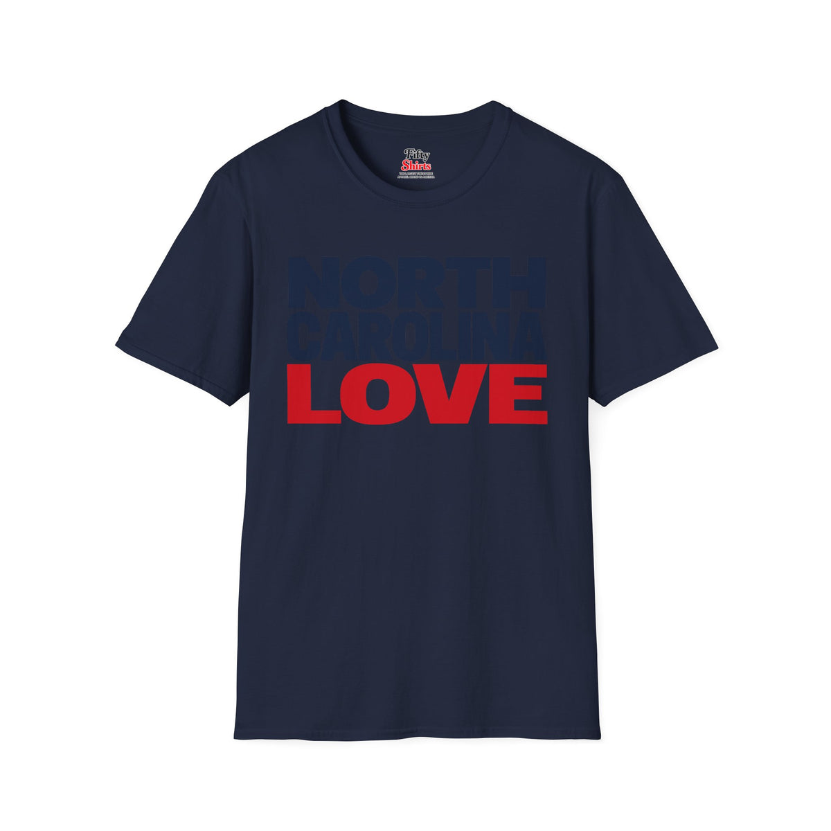 North Carolina Love Unisex Softstyle T Shirt State Name Graphic Tee