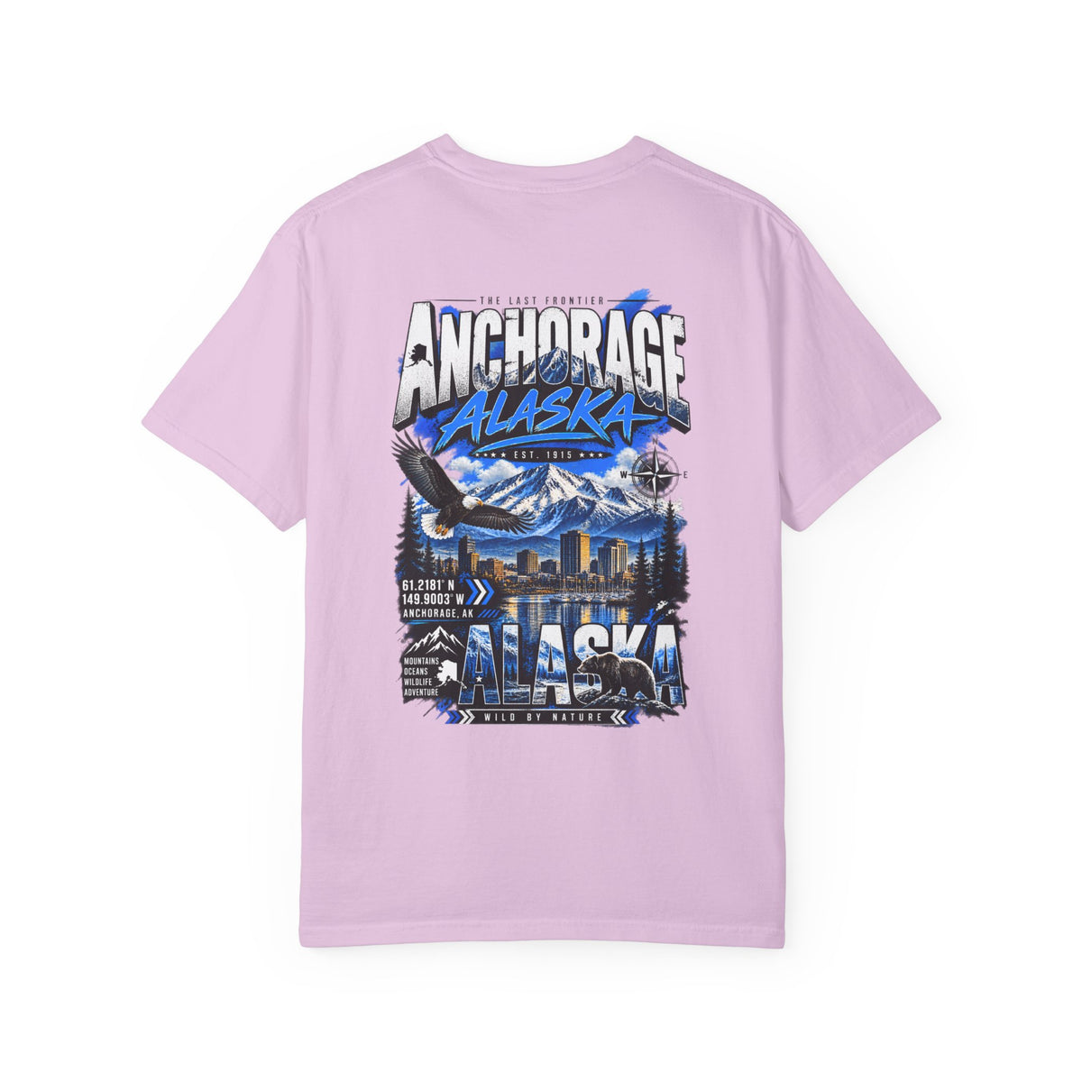 Anchorage Alaska Streetwear  Unisex Comfort Color 1717 Streetwear Graphic Tee