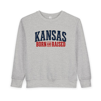 Kansas Born and Raised Western Heritage Unisex Toddler Sweatshirt