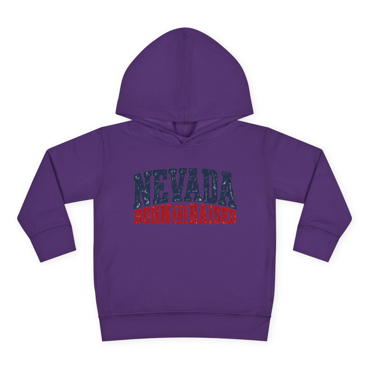 Nevada Born and Raised Rugged Western Unisex Toddler Pullover Fleece Hoodie