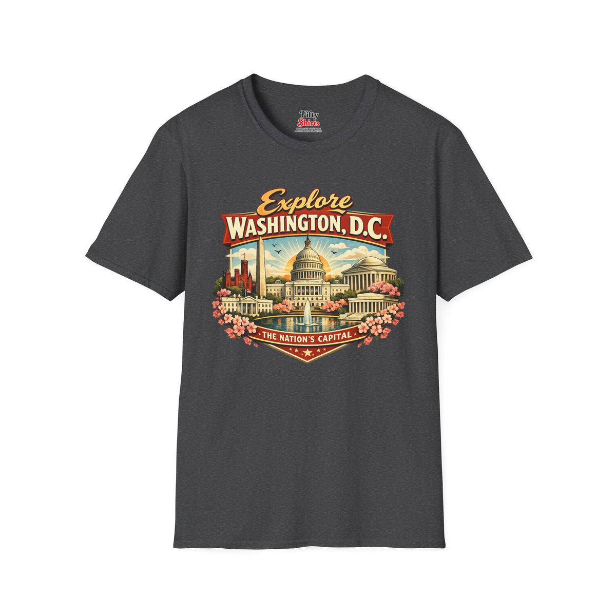 Explore Washington D.C. Unisex Softstyle T Shirt State Pride Graphic Tee Collections FS03