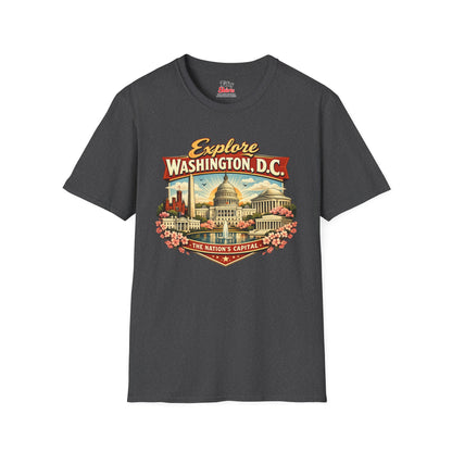 Explore Washington D.C. Unisex Softstyle T Shirt State Pride Graphic Tee Collections FS03