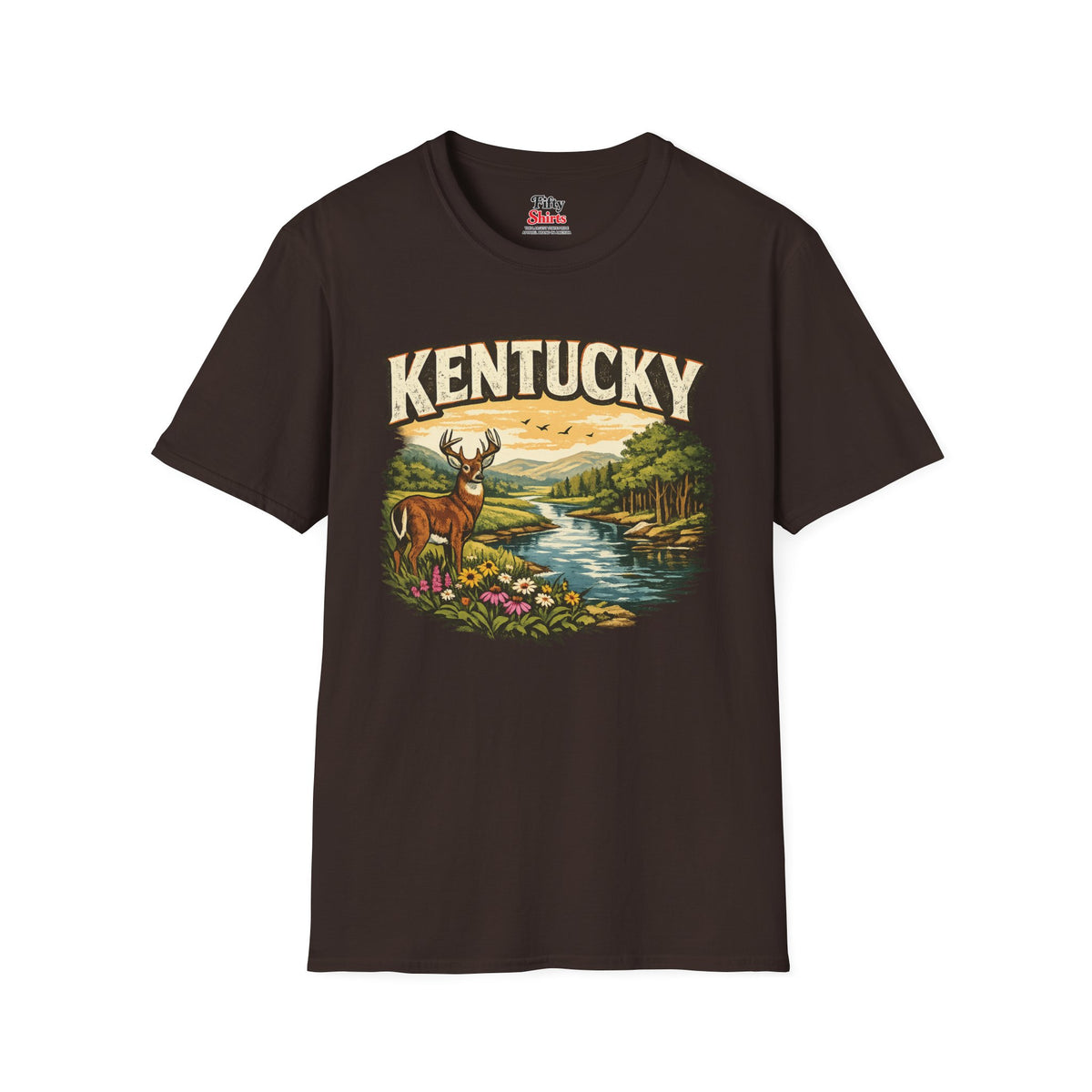 Kentucky Wildlife Unisex Softstyle T Shirt State Pride Graphic Tee Collections FS03