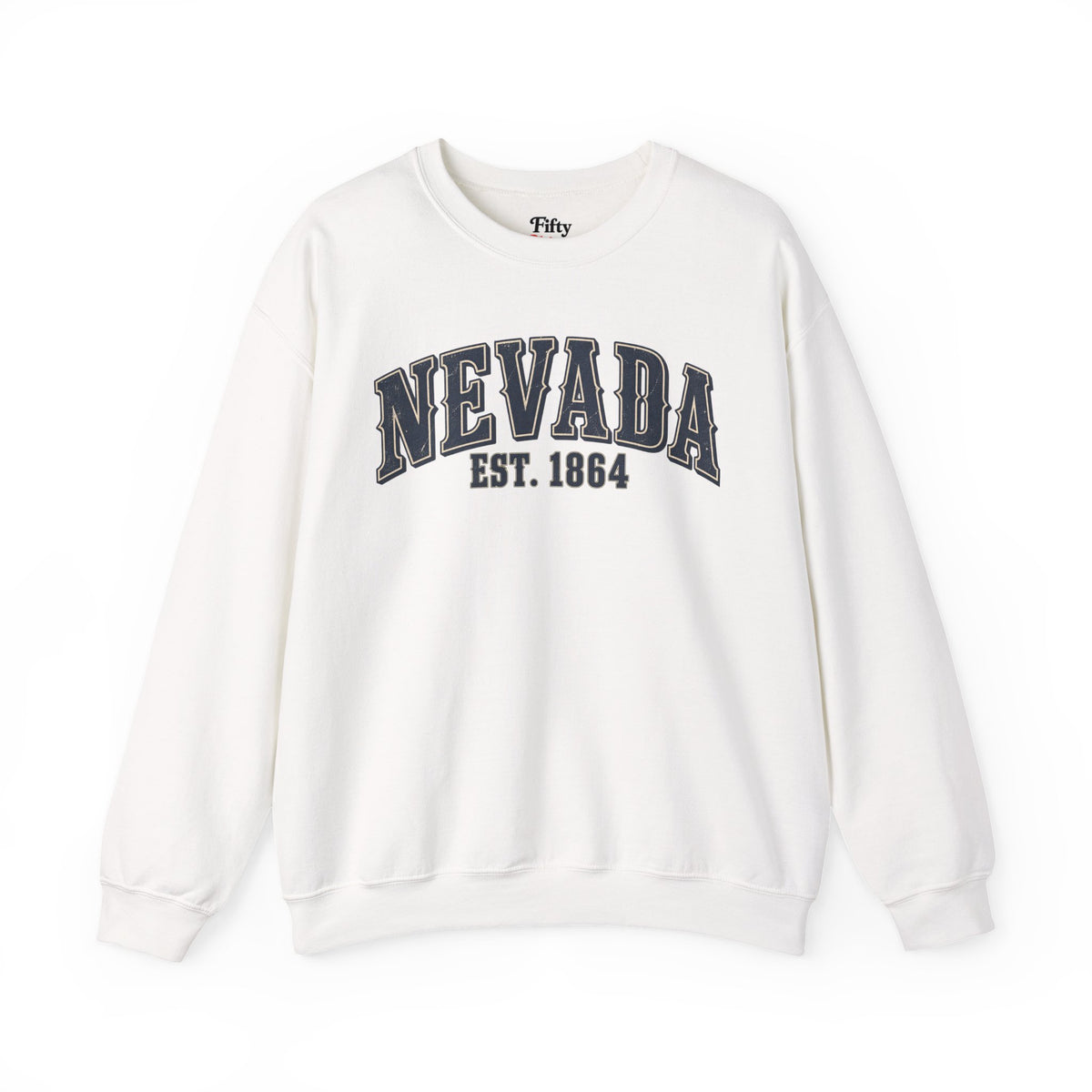 Nevada Est 1864 Unisex Crewneck Sweatshirt State Name Graphic